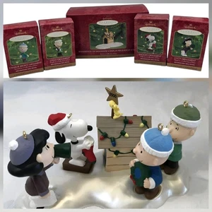 Hallmark Peanuts A SNOOPY CHRISTMAS Juego Completo de 5 Escultura Bob Siedler 2000 - Imagen 1 de 7
