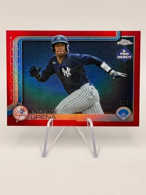 2025 Topps Pro debut PDC-20 Engelth Ureena FCL Yankees cromo rojo 5/5 Foto 1 de 2