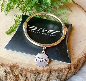 Pi Beta Phi Schwesternschaft silberfarben Armreif Armband Charm Schmuck Ashley Bridget - Bild 1 von 3
