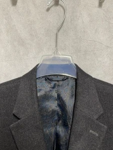 Ralph Lauren Blazer Men 40R Gray Winter Flannel Cashmere Wool Coat Jacket Luxury - Picture 1 of 9