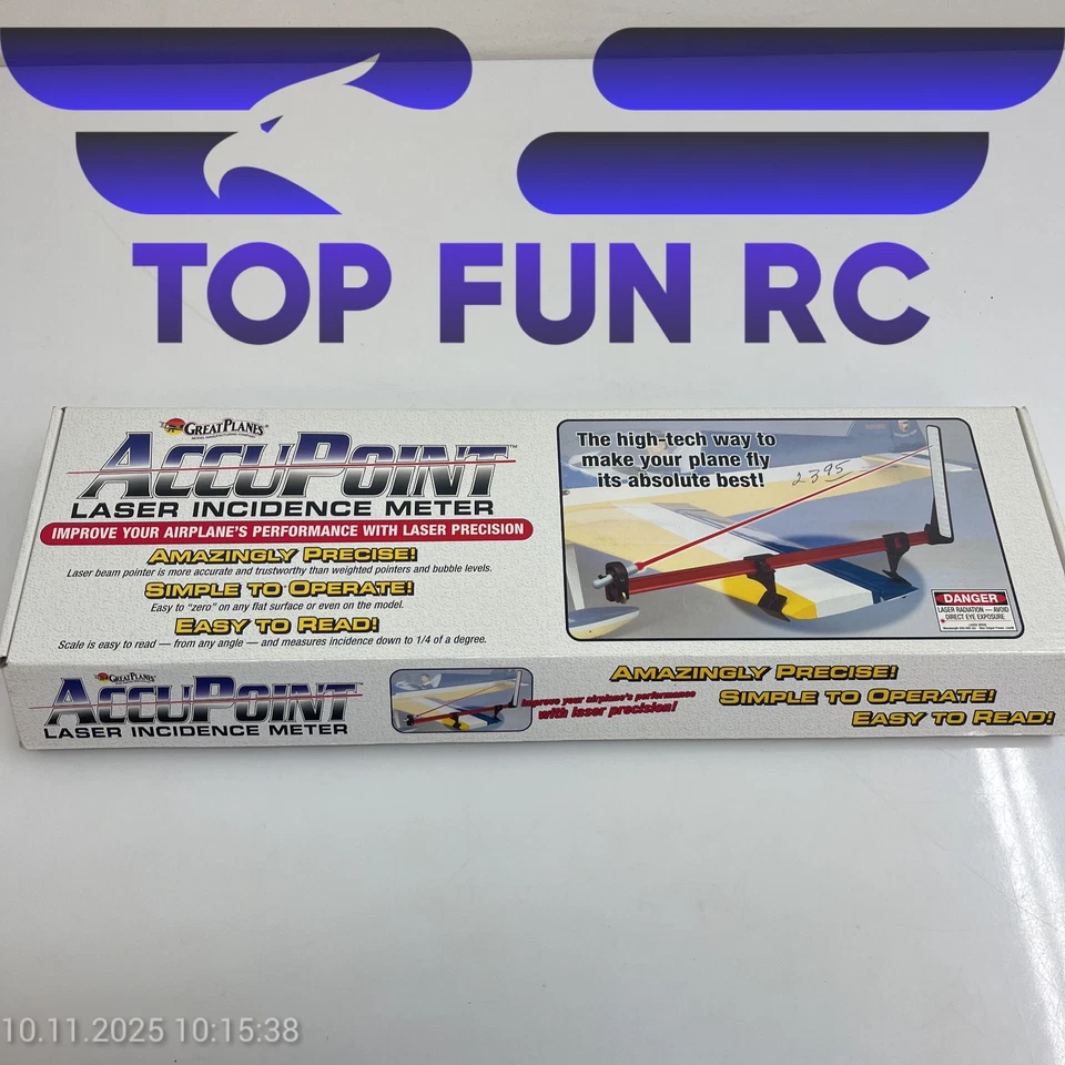 GREAT PLANES ACCUPOINT LASER INCIDENCE METER FOR ANGLE ALIGNMENTS OF WINGS - Image 1 of 2