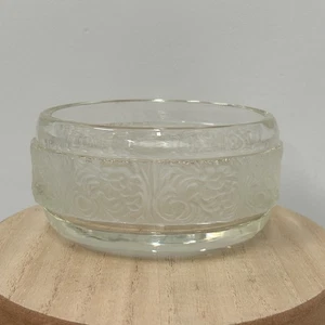 Plato esmerilado vintage Avon cristalino ovalado caramelo baratija tocador cocina baño LEER - Imagen 1 de 12