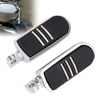 Pedales reposapiés de goma cromados para Harley Davidson moto pasajero Foto 1 de 4