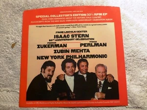Isaac STERN 60th Anniversary Celebration 7" Special Collector's COLUMBIA inch - Picture 1 of 4