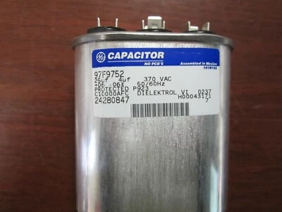 General Electric 97F9752 Oval Capacitor (25uF, 4uF, 370VAC, 50/60Hz) "NEW" - image 1 of 2