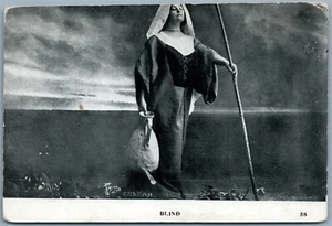 POSTAL ANTIGUA RUSA THE BLIND - Imagen 1 de 2