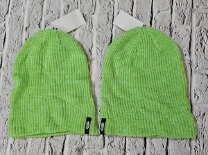 LOT OF 2 Vans Off The Wall Beanie Hat Stretch Green Knit Skate ADULT OS - Picture 1 of 5