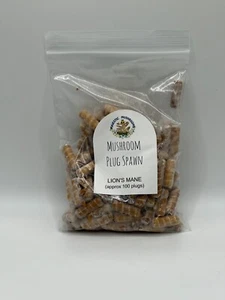 Lion's Mane Mushroom Plug Spawn 100x - FREE USA shipping Grow mushrooms on logs! - Picture 1 of 6