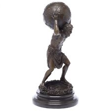 Statuette d´Atlas portant un globe céleste - bronze