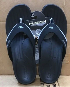Powerstep Men's Fusion Orthotic Supporting Sandals Black O22 - Picture 1 of 6