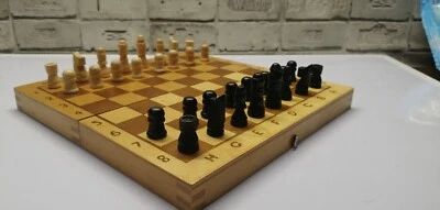 Vintage Mini Chessboard of the Soviet Union (wooden). - Image 1 of 4