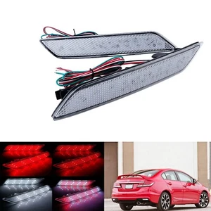 2X CLEAR LENS LED REAR BUMPER REFLECTOR MARKER LIGHT FOR 13-15 HONDA CIVIC SEDAN - Bild 1 von 18