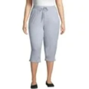 Just My Size Capri French Terry Womens Plus Your Choice Light Steel Size 1X - Picture 1 of 1