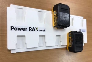 POWER RAX click in Dewalt 18v Flexvolt Battery Rack 2-10 slots batteries for van - Picture 1 of 16