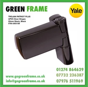 UPVC DOOR HINGE Patriot Plus High Security 22mm Stack PAS24 Black 0785-2003-SB - Picture 1 of 9