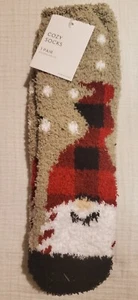 Calcetines para mujer Fuzzy Gnome Navidad Vacaciones Crew Talla única - Imagen 1 de 2