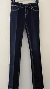 Wrangler Boot Cut Damenjeans Größe 3/4x30 dunkel gewaschen neu - Bild 1 von 6