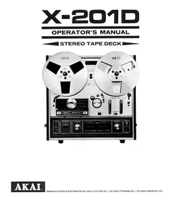 Akai X-201D Tape Deck Owners Instruction Manual - Picture 1 of 1