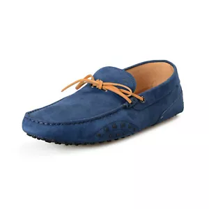 Tod's For Scuderia Ferrari Hombre 100% Cuero Texturizado Coche Zapatos Mocasines Zapatos - Imagen 1 de 7