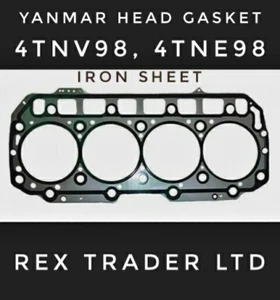 Junta de culata para Yanmar/Komatsu 4TNV98, 4TNE98, 4D98, chapa de hierro 98 mm de diámetro - Imagen 1 de 2
