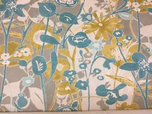 Tela, tapicería/cortinas/cojines de algodón azulado floral Edinburgh Weavers Alice - Imagen 1 de 2