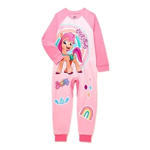 Girl My Little Pony One Piece Pajamas Union Suit Blanket Sleeper Sunny Pink 4-10 - Picture 1 of 3