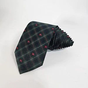 Vintage Burberrys London Tie Nova Check Tartan Plaid Red Green Knight Argyle  - Picture 1 of 11