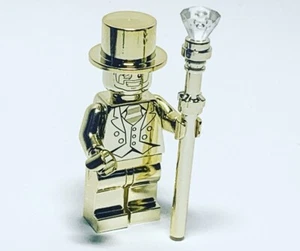 Lego Chrome Plated Mr Gold Mini Figure RARE New!! - Picture 1 of 7