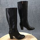 Gianni Bernini Boots Womens 10M Ellee Tall Riding Black Leather Knee-High Casual