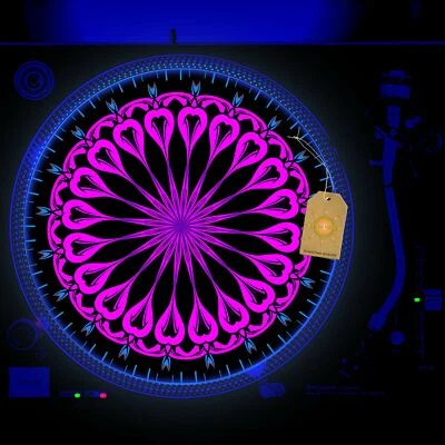 Snickering Snake Turntable Slipmat GLOW BLACKLIGHT 12 inch - Image 1 of 2