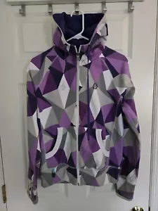 Volcom Damen Illusionist Full Zip Sweatshirt Hoodie Medium lila grau Jacke - Bild 1 von 9