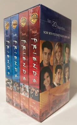 Friends The Best of Friends Volumes 1-4 20 Fan Favorites New VHS Set 2001 Sealed - Image 1 of 4