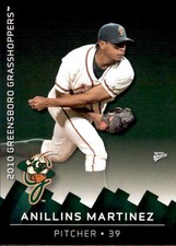 2010 Greensboro Grasshoppers Multi-Ad #8 Anillins Martinez Venezuela VZ Card