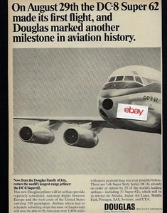  DOUGLAS FLUGZEUG SUPER 62 MIT 31 BESTELLT VON JAL-UTA-MEA MADE ERSTFLUGANZEIGE - Bild 1 von 1