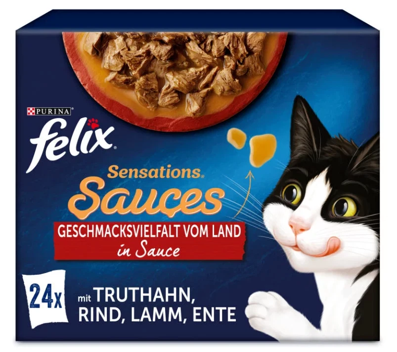 Felix Sensations Geschmacksvielfalt vom Land Katzennassfutter - 12x85g