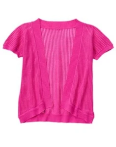 GYMBOREE SPICE MARKET PURPLE OPEN FRONT EYELET SWEATER 5 6 7 8 10 12 NWT - Picture 1 of 1