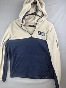 Salomon Quarter Zip Hooded Fleece Midlayer Chroma Jacket Mens M Ultra Trail CT - Picture 1 of 9