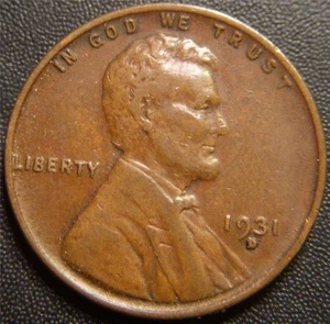 1931-D Lincoln Cent - Ear, Hair, and Line Details Show on Wheat Stalks - Picture 1 of 1
