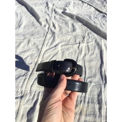 Vintage Calvin Klein womens snakeskin belt black S small USA 80s 90s snake goth - Image 1 of 4