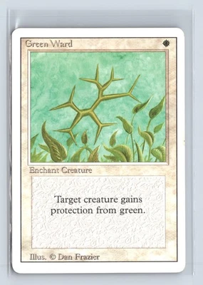 GREEN WARD – MTG Magic the Gathering Card – Revised – Uncommon - Image 1 of 4