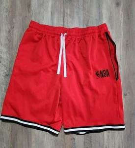 Pantalones cortos deportivos NBA rojos para hombre talla grande - Imagen 1 de 3