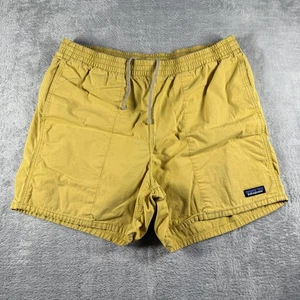 Patagonia Shorts Mens XL Yellow Funhogger Organic Drawstring Outdoor Hiking - Picture 1 of 16