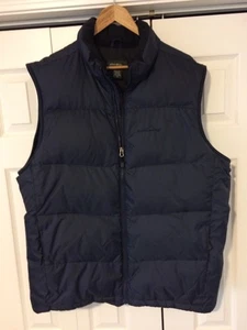 Eddie Bauer Goose Down Puffer Vest Men’s XL Tall XLT TXL Blue - Picture 1 of 6