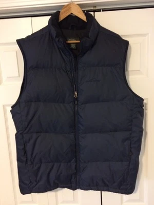 Eddie Bauer Goose Down Puffer Vest Men’s XL Tall XLT TXL Blue - Image 1 of 4