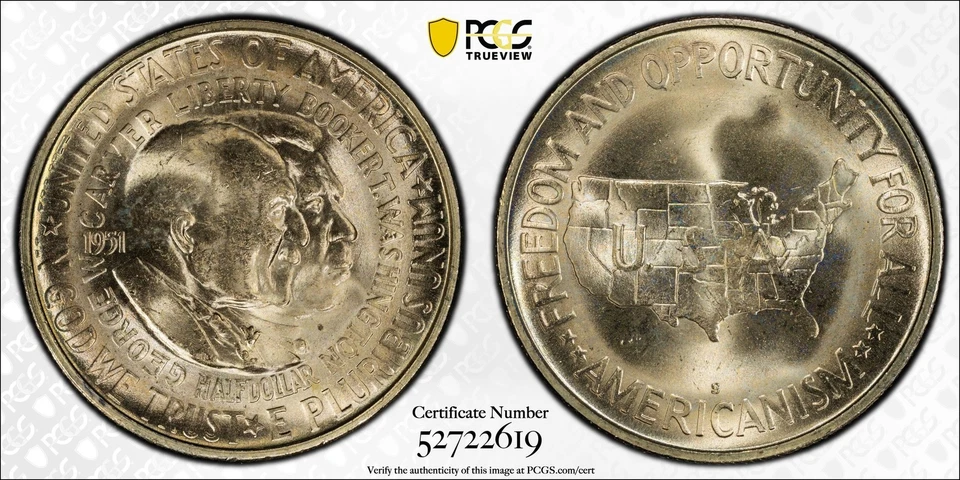 1951 S  Commemorative PCGS MS-66 Washington-Carver - Image 1 of 1