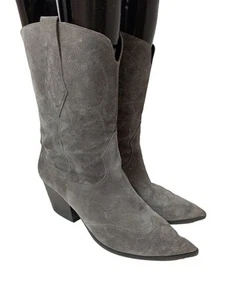 STEVE MADDEN Botas estilo vaquero Mujeres Botas altas Talla EU 38 gris claro - Imagen 1 de 5