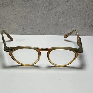 Vintage Cat’s Eye Glasses Eyeglasses Secretary Girls Women's Gold 1960s See - Picture 1 of 24