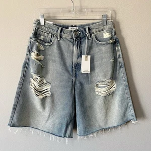 Good American Neu mit Etikett Good Extreme Barrel Shorts indigo809 Größe 4/27 - Bild 1 von 12