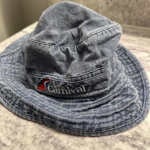 Carnival Cruise Line Bon Voyage Bucket Hat Denim - Picture 1 of 5