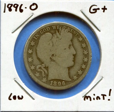 W@W 1896-o Barber half dollar !!!  ( Semi Key!!!! ) G+ !!! - Image 1 of 2